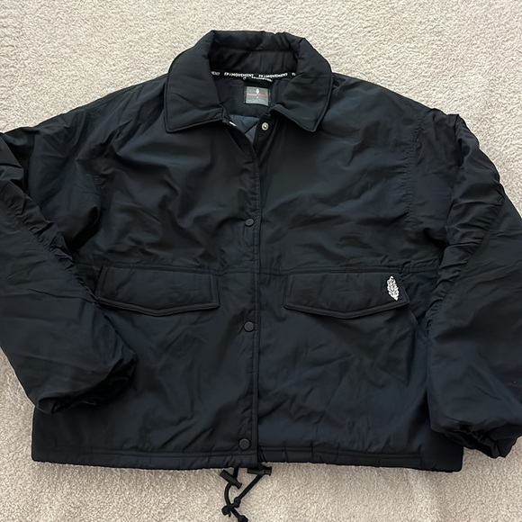 NEW! Free People Movement Off The Bleachers Coaches Jacket Black Size Me… - Picture 5 of 10